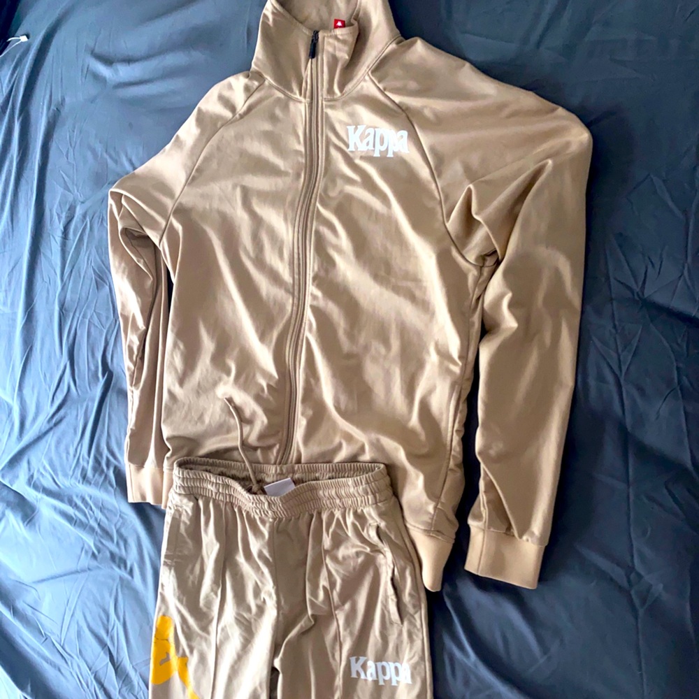 Kappa Beige Zip up Tracksuit (M)
